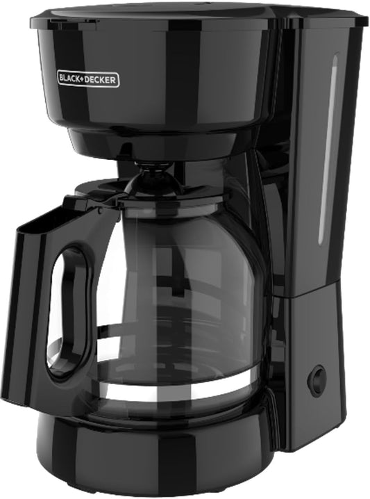 12-Cup Coffee Maker with Easy On/Off Switch, Easy Pour, Non-Drip Carafe with Removable Filter Basket, Black